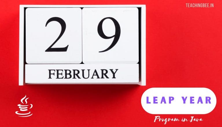 Leap year program in java