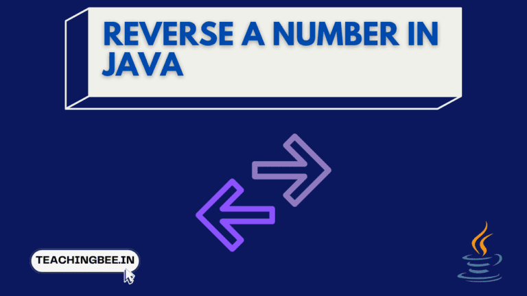 Reverse A Number In Java