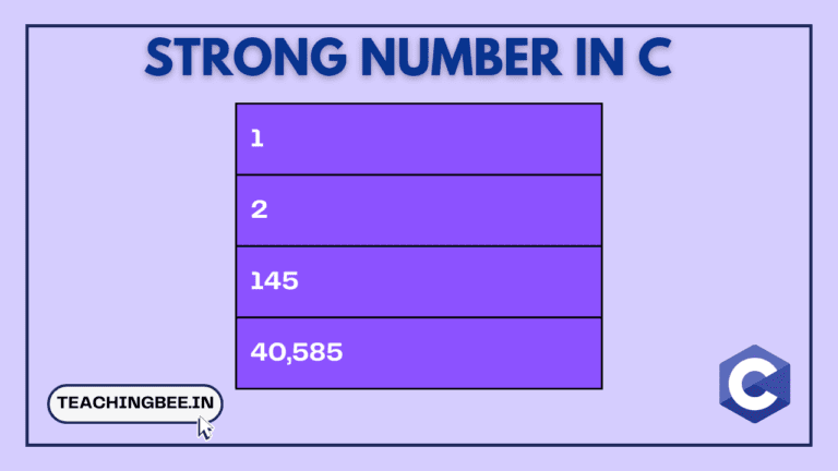 Strong Number In C-teachingbee