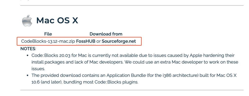 codeblocks for macOS