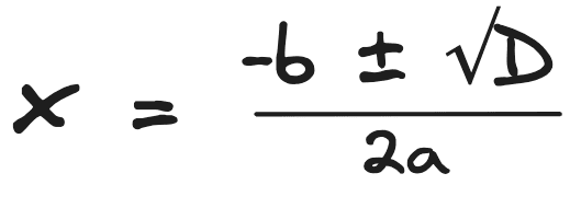 Quadratic Formula to Find the Roots