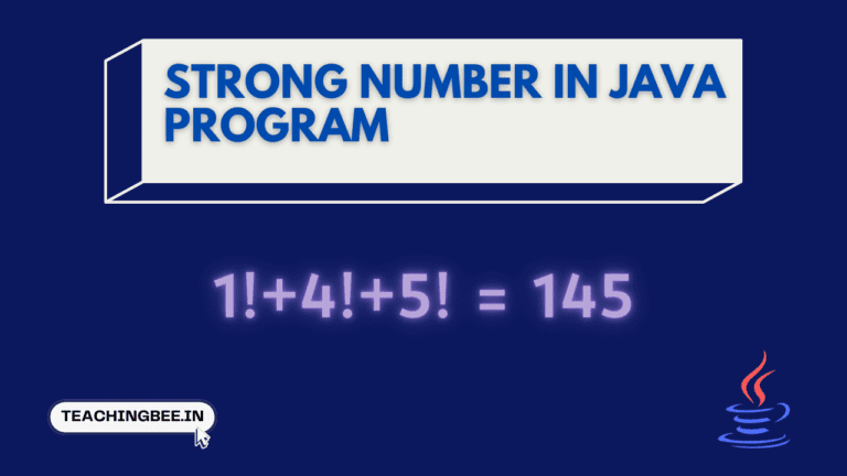 Strong Number In Java Program TeachingBee