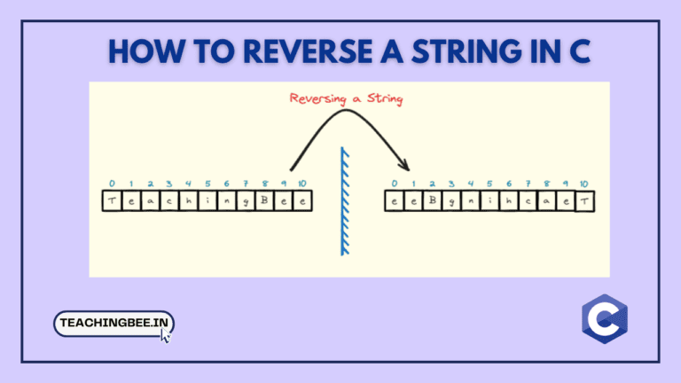 How to Reverse a String in C-teachingbee