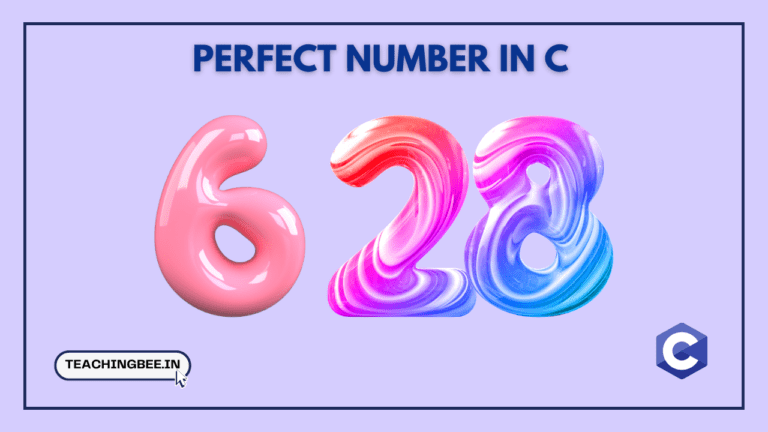 Perfect number in c